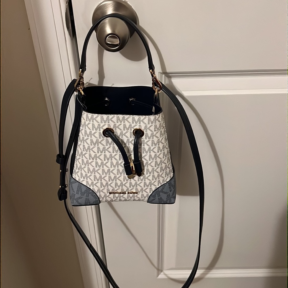 Michael Kors Blue Monogram Purse